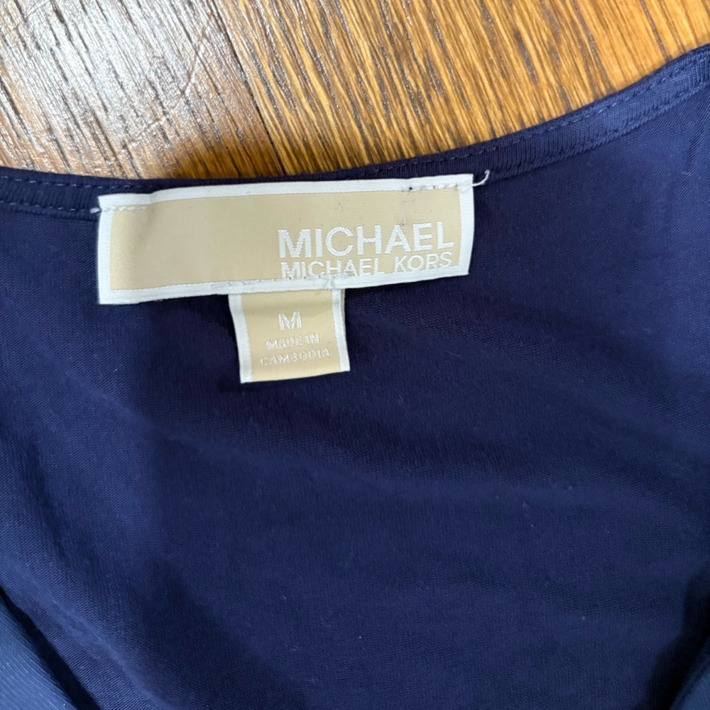 Michael Kors Navy Sleeveless Top - Picture 2 of 3